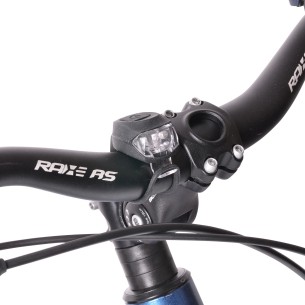 Zestaw lampek rowerowych SILICON LED, BN92325BC, kolor czarne, montaż na kierownicy