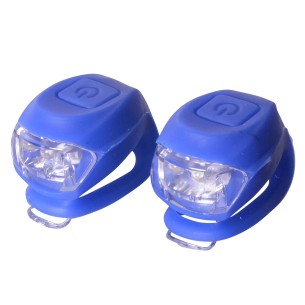 Zestaw lampek rowerowych SILICON LED, BN92325B, kolor niebieskie