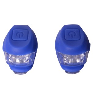 Zestaw lampek rowerowych SILICON LED, BN92325B, kolor niebieskie