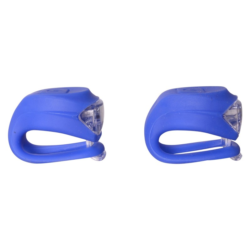 Zestaw lampek rowerowych SILICON LED, BN92325B, kolor niebieskie