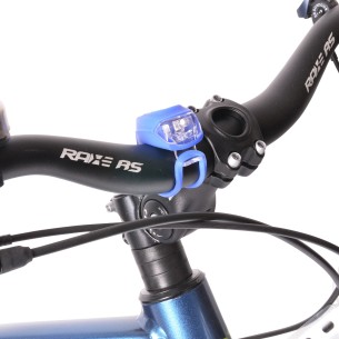 Zestaw lampek rowerowych SILICON LED, BN92325B, kolor niebieskie, montaż na kierownicy