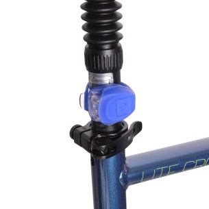 Zestaw lampek rowerowych SILICON LED, BN92325B, kolor niebieskie, montaż na sztycy podsiodłowej