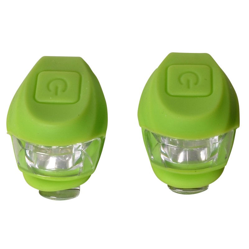 Zestaw lampek rowerowych SILICON LED, BN92325G, kolor zielone