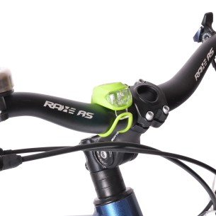 Zestaw lampek rowerowych SILICON LED, BN92325G, kolor zielone, montaż na kierownicy