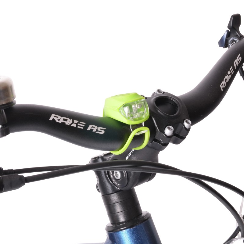 Zestaw lampek rowerowych SILICON LED, BN92325G, kolor zielone, montaż na kierownicy