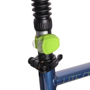 Zestaw lampek rowerowych SILICON LED, BN92325G, kolor zielone, montaż na sztycy podsiodłowej