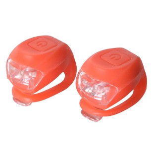 Zestaw lampek rowerowych SILICON LED, BN92325R, kolor: czerwone
