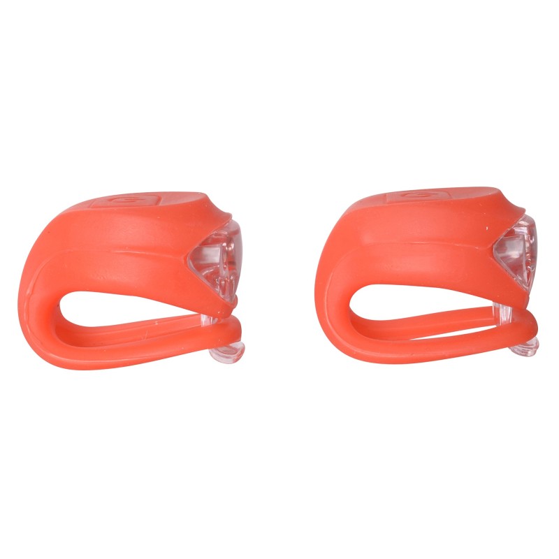 Zestaw lampek rowerowych SILICON LED, BN92325R, kolor: czerwone