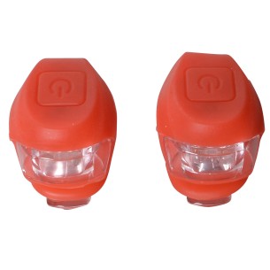 Zestaw lampek rowerowych SILICON LED, BN92325R, kolor: czerwone