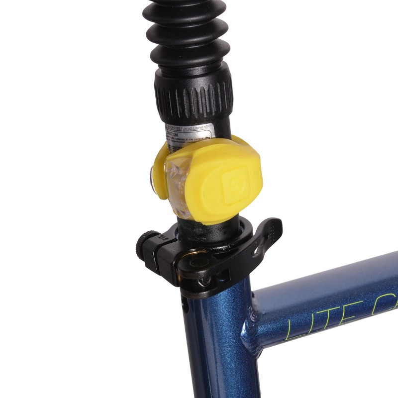 Zestaw lampek rowerowych SILICON LED, BN92325Y, kolor żółte, mocowanie na sztycy podsiodłowej