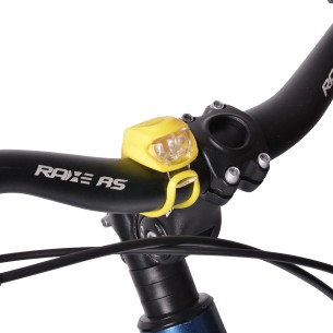 Zestaw lampek rowerowych SILICON LED, BN92325Y, kolor żółte, mocowanie na kierownicy