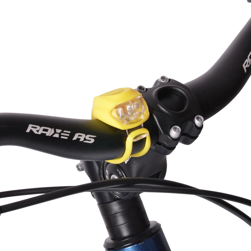 Zestaw lampek rowerowych SILICON LED, BN92325Y, kolor żółte, mocowanie na kierownicy