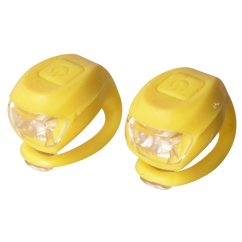 Zestaw lampek rowerowych SILICON LED, BN92325Y, kolor żółte