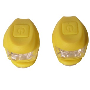 Zestaw lampek rowerowych SILICON LED, BN92325Y, kolor żółte