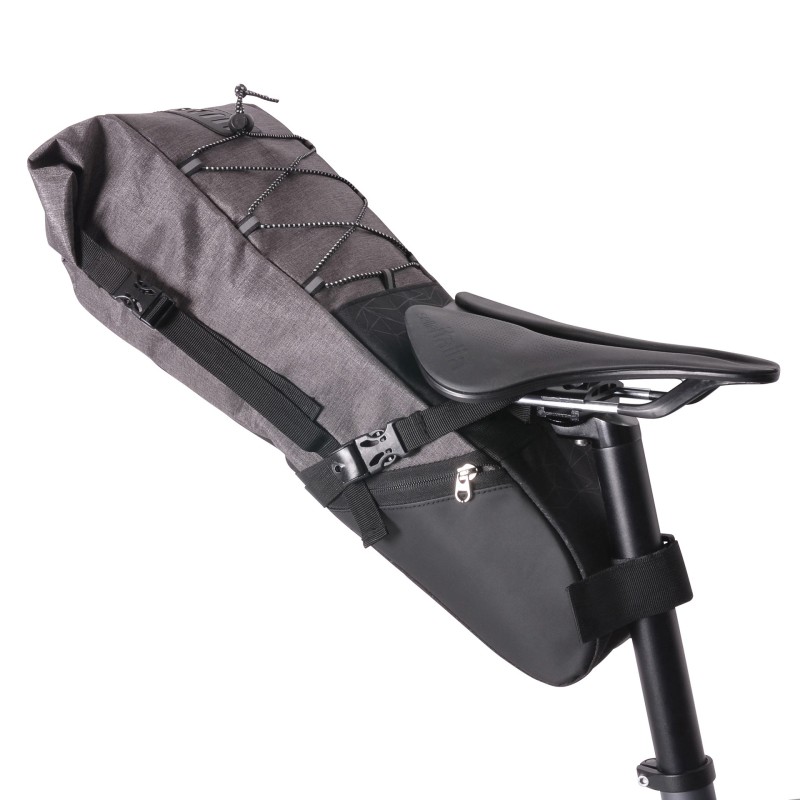 Sakwa rowerowa podsiodłowa, czarna, STELLA, grafitowo-czarna, BN92990, sakwa do gravela lub MTB