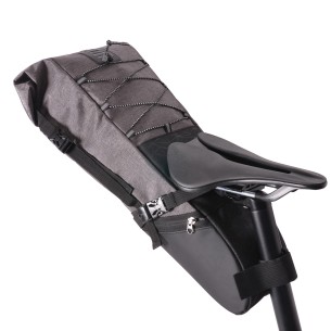 Sakwa rowerowa podsiodłowa, czarna, STELLA, grafitowo-czarna, BN92990, sakwa do gravela lub MTB