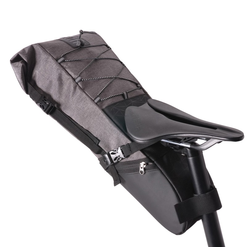 Sakwa rowerowa podsiodłowa, czarna, STELLA, grafitowo-czarna, BN92990, sakwa do gravela lub MTB