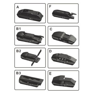 Adaptery do pióra wycieraczki hybrydowej 650 mm, adaptery wycieraczki hybrydowej INTEGRALE, B19060