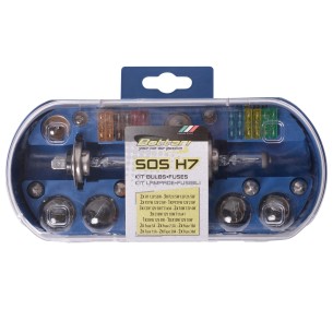 Zestaw żarówek i bezpieczników SOS H7, 30 elementów