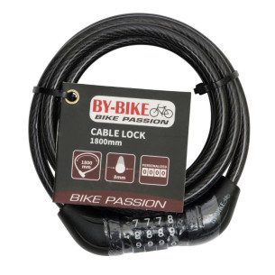 Zapięcie rowerowe na szyfr BY-BIKE, 8x1800 mm