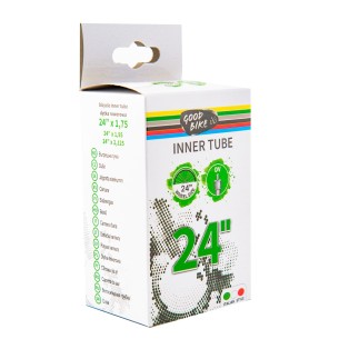 dętka rowerowa na koła 24" i rozmiary opon 24 x 1,75 - 24 x 1,95 - 24 x 2,125 z gumy naturalnej, opakowanie kartonik