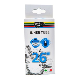 dętka rowerowa na koła 26" i rozmiary opon 26 x 1,75 - 26 x 1,95 - 26 x 2,125 z gumy naturalnej, opakowanie kartonik