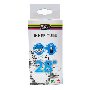 dętka rowerowa na koła 28" i rozmiary opon 28x1 5/8 - 28x1 3/8 - 28 x 2,195 700x35C z gumy naturalnej, opakowanie kartonik