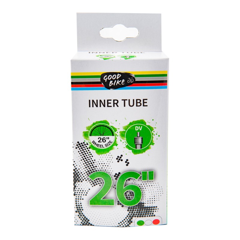 dętka rowerowa na koła 26" i rozmiary opon 26 x 1,75 - 26 x 1,95 - 26 x 2,125 z gumy naturalnej, opakowanie karton