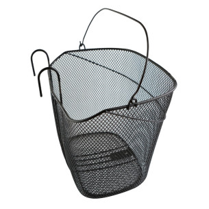 Koszyk rowerowy F-BASKET, metalowy, z uchwytem do transportu