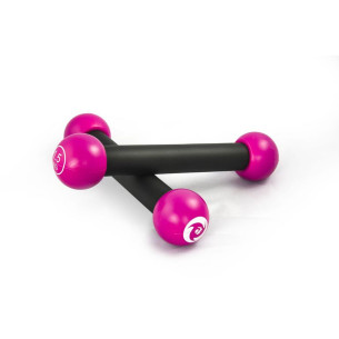 Hantle do zumby, komplet dwie sztuki, różowo-czarne hantle, F80021