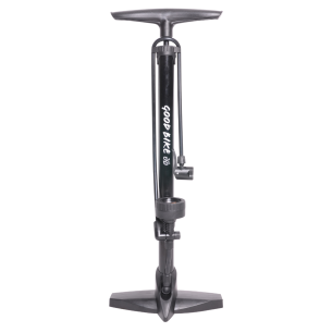 Rowerowa pompka warsztatowa z manometrem BAT-PUM z wężykiem, czarna