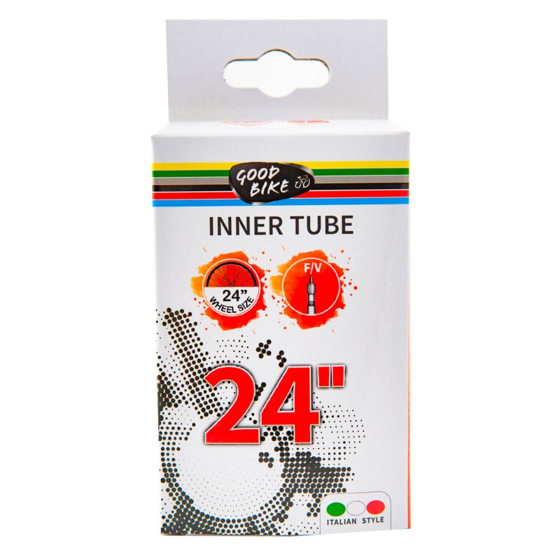 Dętka rowerowa na koła 24" z gumy naturalnej, wentyl Presta 48 mm, opakowanie karton