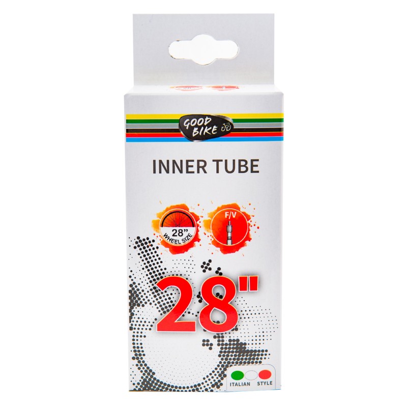 Dętka rowerowa na koła 28" z gumy naturalnej, wentyl Presta 48 mm, opakowanie karton