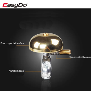 Dzwonek rowerowy EASYDO, 45 mm, złoty