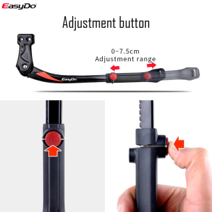 Podpórka rowerowa EASYDO, regulowana, 18 mm, czarno-szara