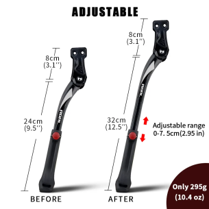 Podpórka rowerowa EASYDO, regulowana, 18 mm, czarno-szara