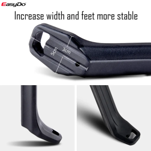 Podpórka rowerowa EASYDO, regulowana, 18 mm, czarno-szara