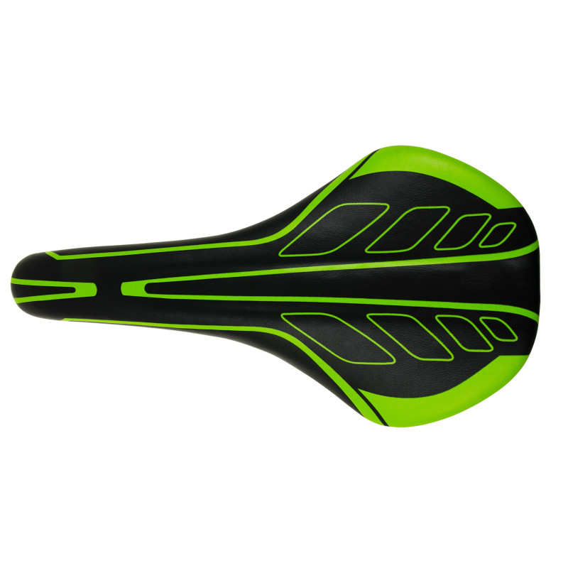 Siodełko rowerowe HORNET, czarno-zielone