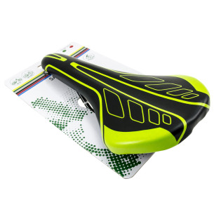 Siodełko rowerowe HORNET, czarno-zielone
