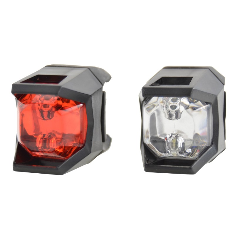 Lampki rowerowe LED 2 szt. światło czerwone i białe, BN92330