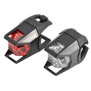 Lampki rowerowe LED 2 szt. światło czerwone i białe, BN92330