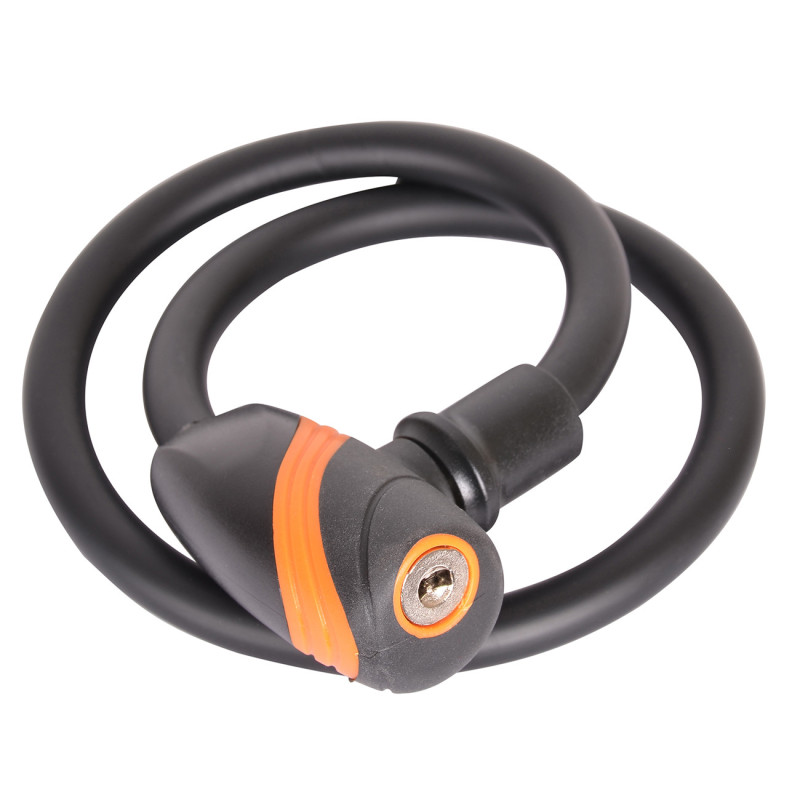 Zapięcie rowerowe na klucz KEEPER, 12x650mm, czarno-pomarańczowe