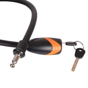 Zapięcie rowerowe na klucz KEEPER, 12x650mm, czarno-pomarańczowe