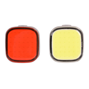 Zestaw lampek rowerowych, LI-ION COB, akumulator USB