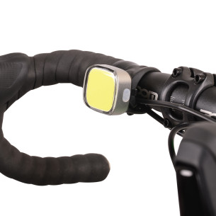 Zestaw lampek rowerowych, LI-ION COB, akumulator USB