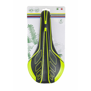 Siodełko rowerowe HORNET, czarno-zielone