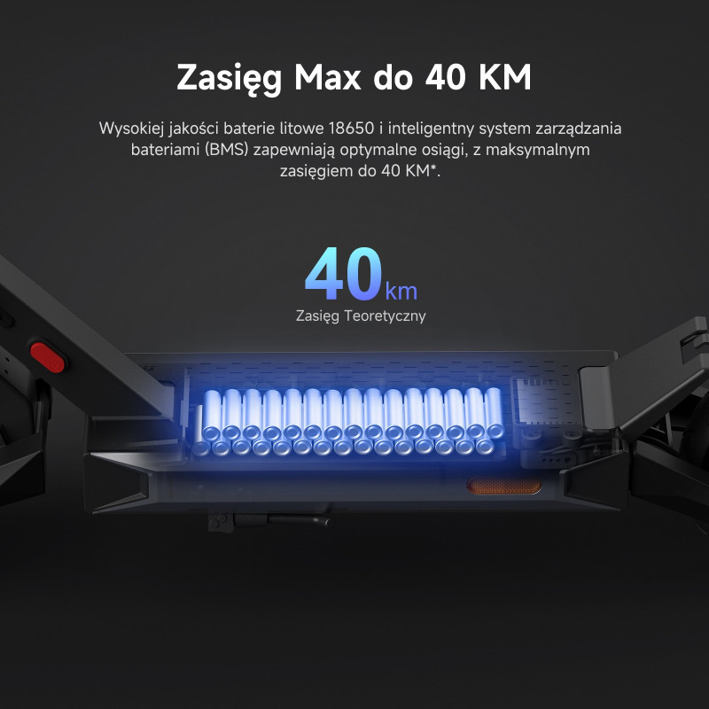 Hulajnoga elektryczna NAVEE S40, amortyzowana hulajnoga elektryczna, dwa hamulce, wygląd inspirowany Teslą Cybertruck