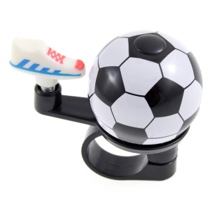 dzwonek rowerowy dziecięcy w kształcie i kolorach piłki nożnej biało-czarny, BN90917
