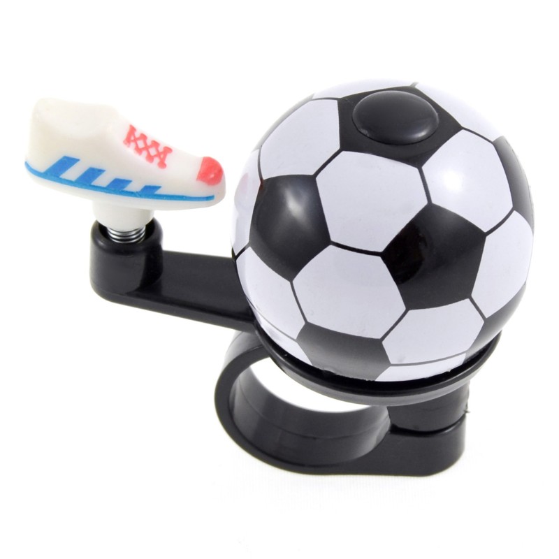 dzwonek rowerowy dziecięcy w kształcie i kolorach piłki nożnej biało-czarny, BN90917