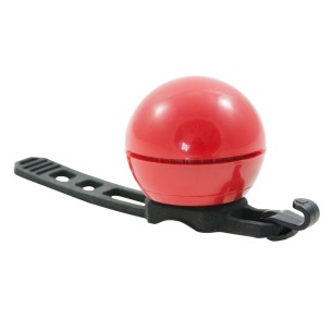 Elektroniczny dzwonek rowerowy na baterie, 90 dB, czerwony